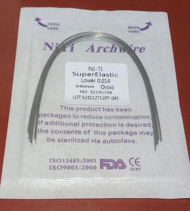 NITI 0.014L,0.014U,0.016L,0.016U,0.012L,0.012U